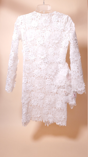 Engagement and small wedding parties dress | vintage white mini dress| bridal mini dress| | casual wedding short dress | lace short dress