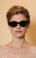 Bridal sunglasses with pearl, cat eyes sunglasses, edgy bridal frame