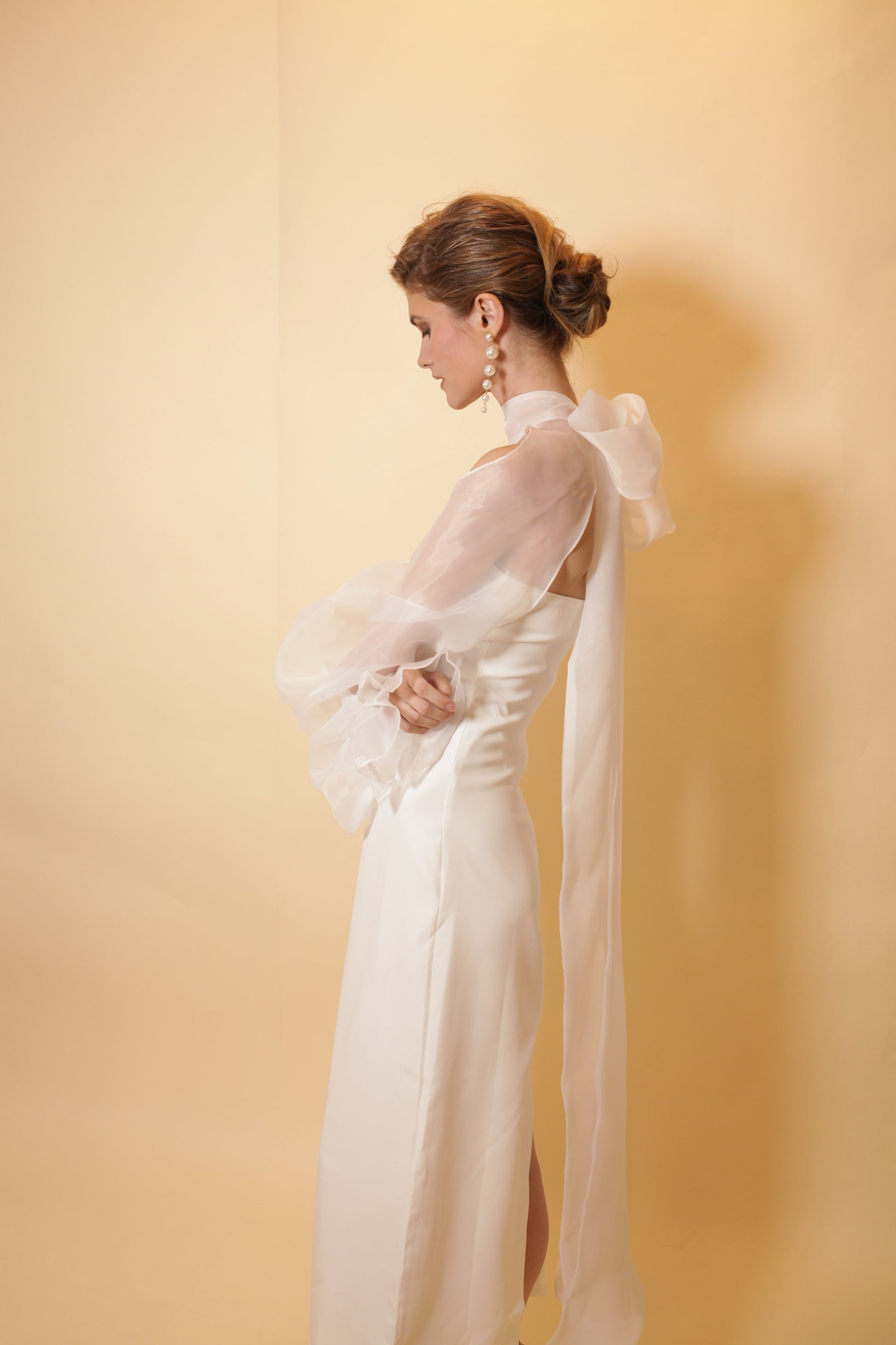 sheer cover up for wedding dress Bridal Cape Wedding Cape for Bride Sheer Wedding Capelet Boho Wedding Dress Cape Veil Chiffon Cover Up Dress Topper Minimalist Wedding Shawl