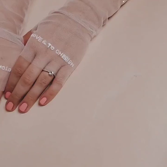 Fingerless tulle gloves, handless tulle gloves, tale as old as time, bridal gloves, bridal accessories